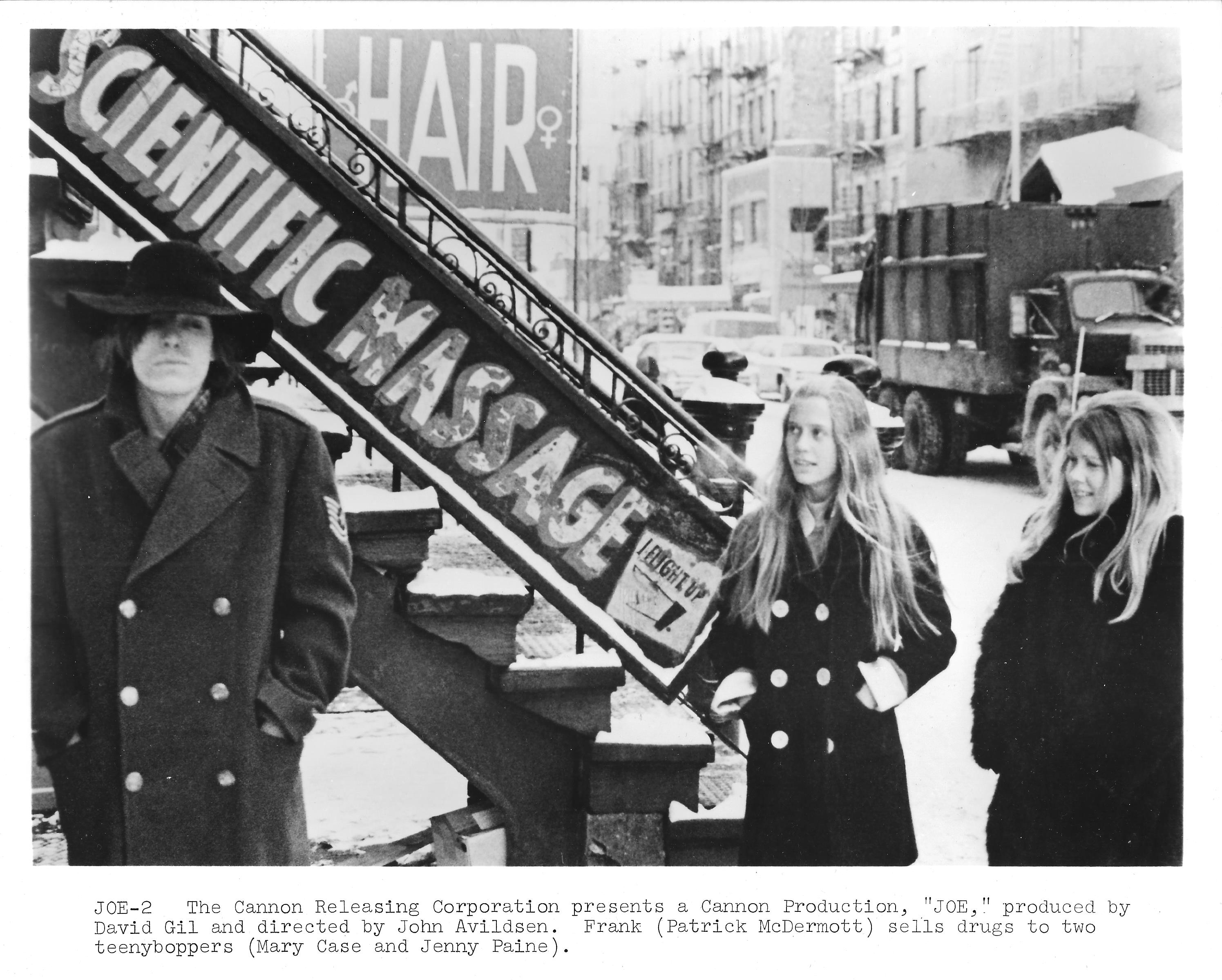 Mary Case, Patrick McDermott, and Jenny Paine in Joe (1970)