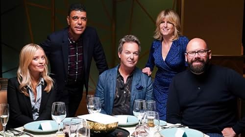 Julian Clary, Chris Kamara, Rachel Johnson, Laura Whitmore, and Tom Davis in I'll Get This (2018)