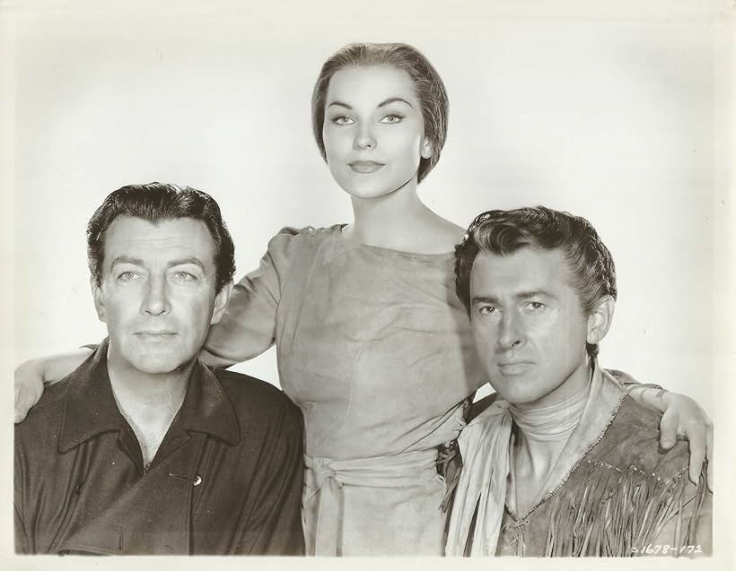 Stewart Granger, Robert Taylor, and Debra Paget in The Last Hunt (1956)