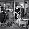 Buddy Ebsen, Donna Douglas, Nancy Kulp, Harriet E. MacGibbon, Narda Onyx, Irene Ryan, and Duke in The Beverly Hillbillies (1962)