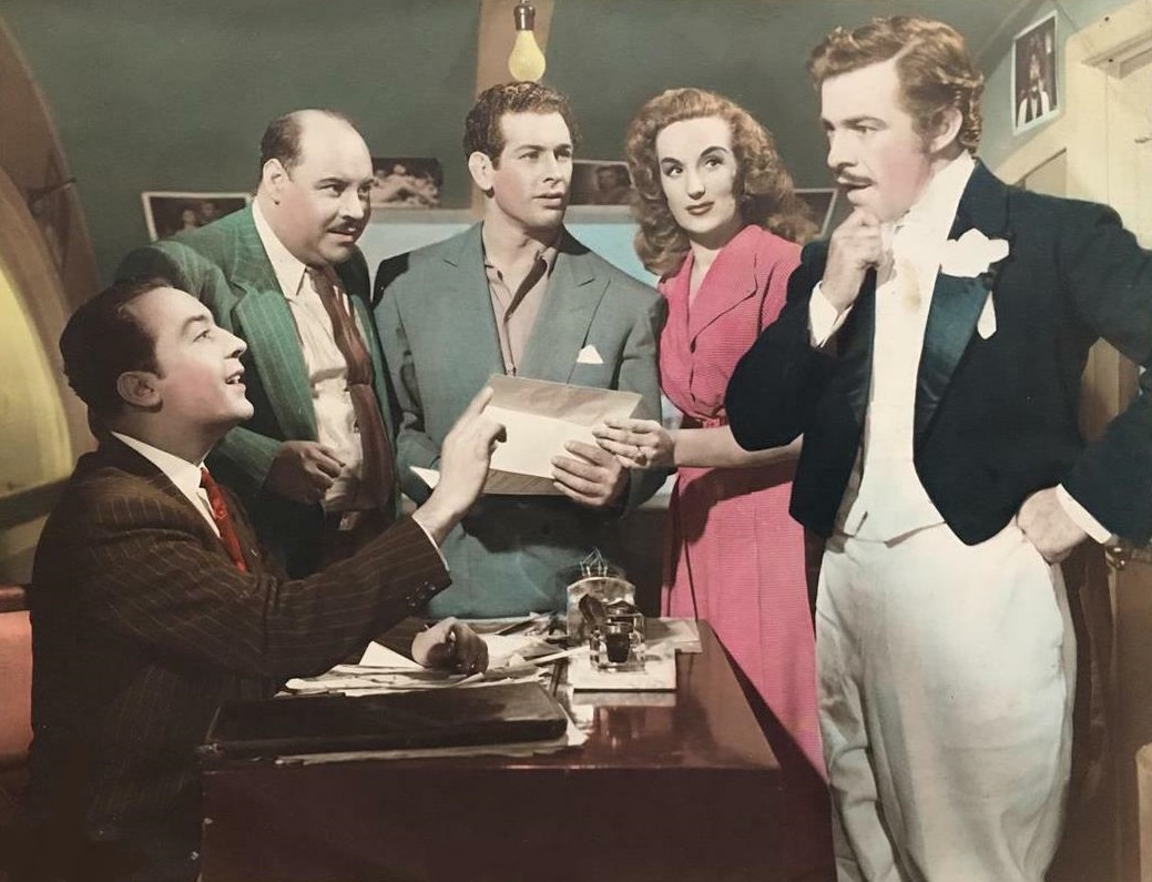 Marcelo Chávez, Pepe Ruiz Vélez, Wolf Ruvinskis, Aurora Segura, and Germán Valdés in El vagabundo (1953)