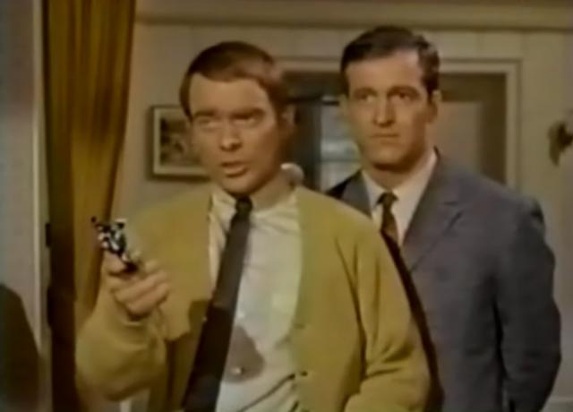 Ross Hagen and Daniel J. Travanti in Captain Nice (1967)