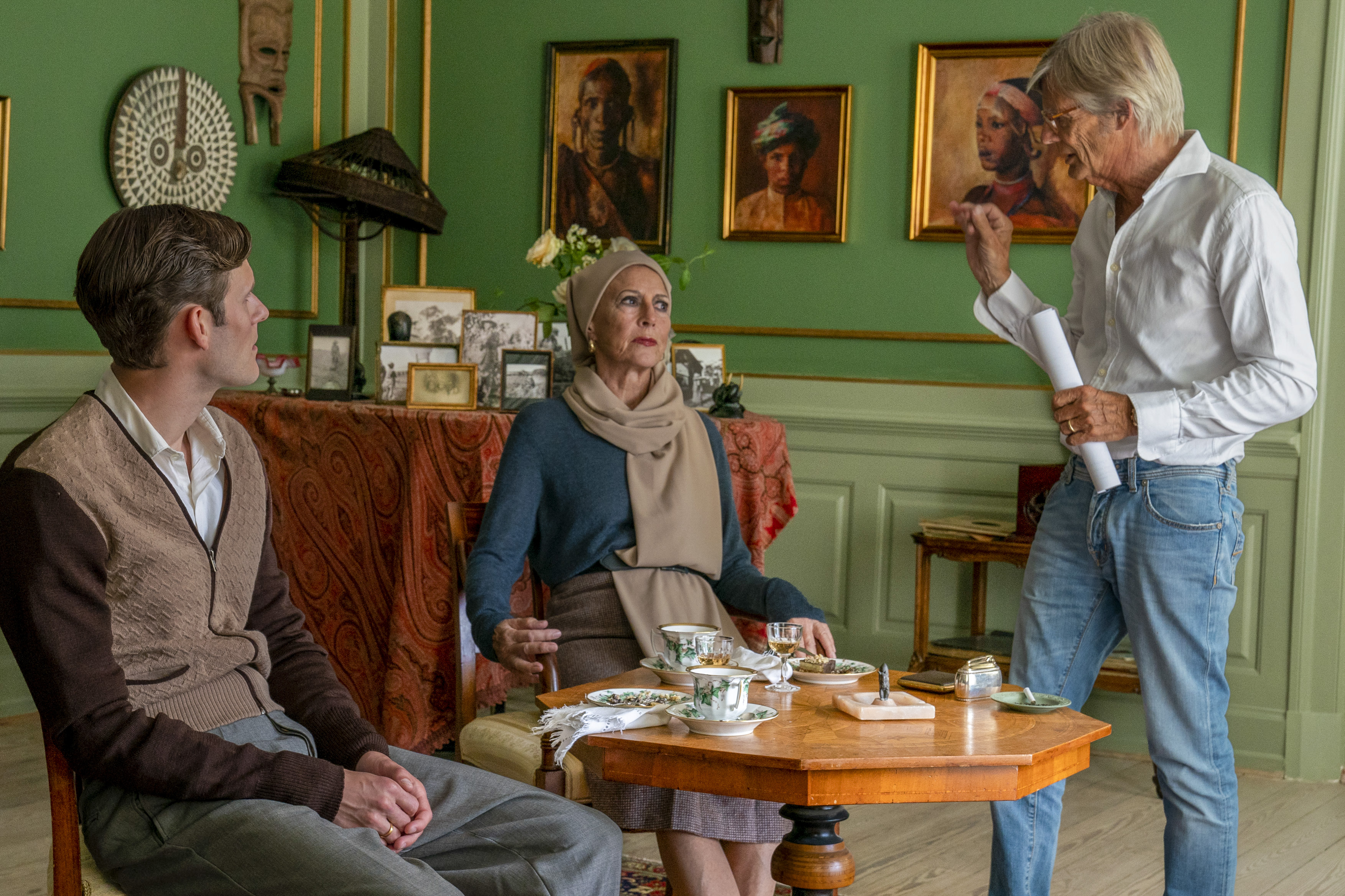 Bille August, Birthe Neumann, and Simon Bennebjerg in The Pact (2021)