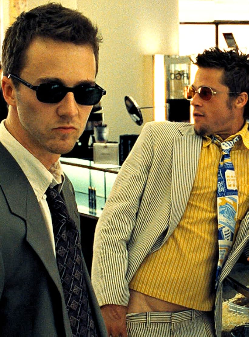 Brad Pitt and Edward Norton in Fight Club (1999)