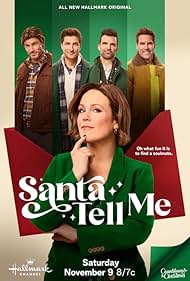 Christopher Russell, Benjamin Ayres, Daniel Lissing, Erin Krakow, and Kurt Szarka in Santa Tell Me (2024)