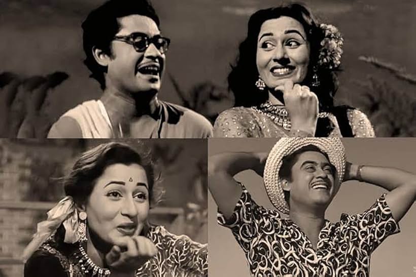 Kishore Kumar and Madhubala in Chalti Ka Naam Gaadi (1958)