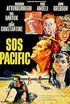 Richard Attenborough, Pier Angeli, Eva Bartok, Eddie Constantine, and John Gregson in SOS Pacific (1959)