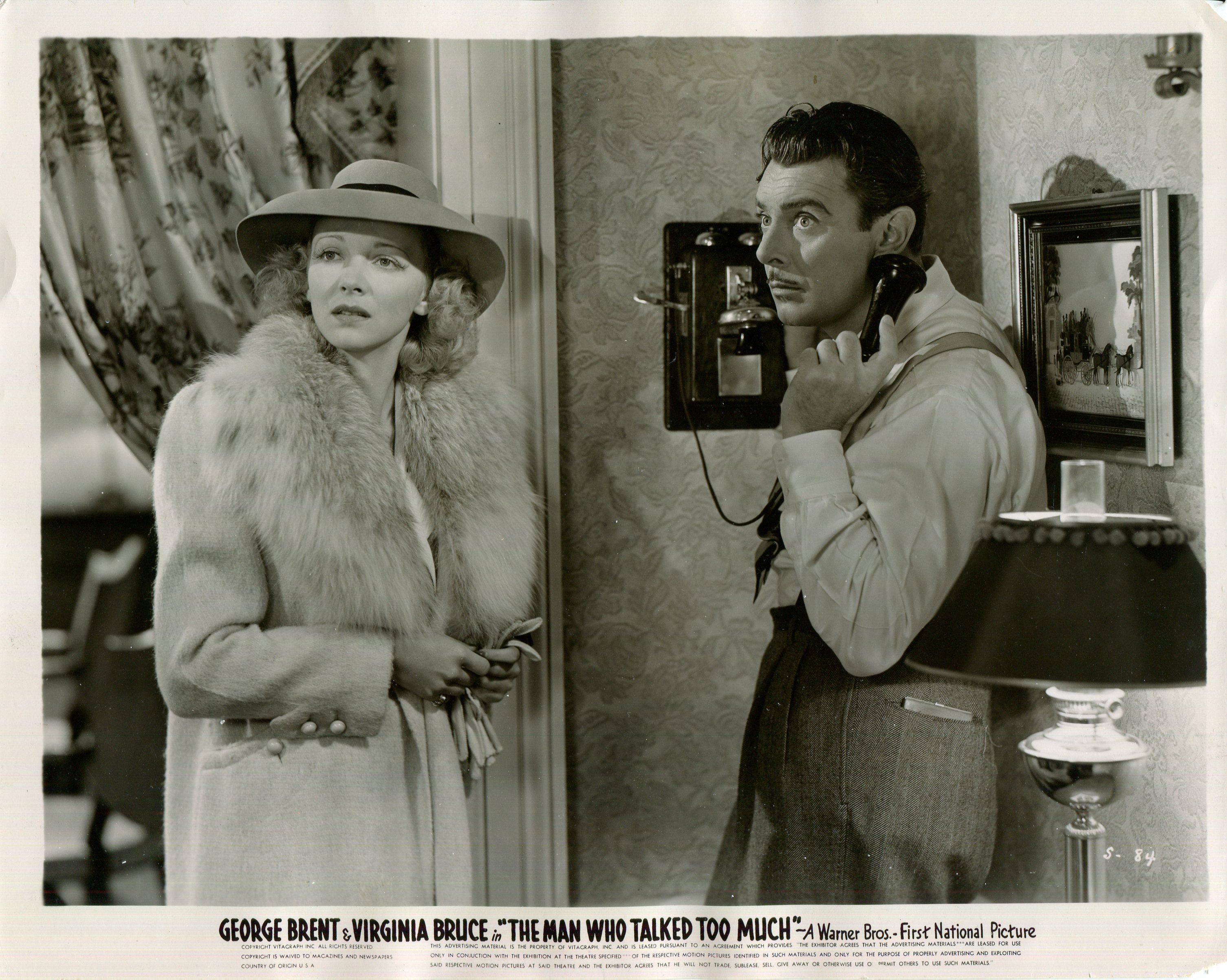 George Brent and Virginia Bruce in The Man Who Talked Too Much (1940)