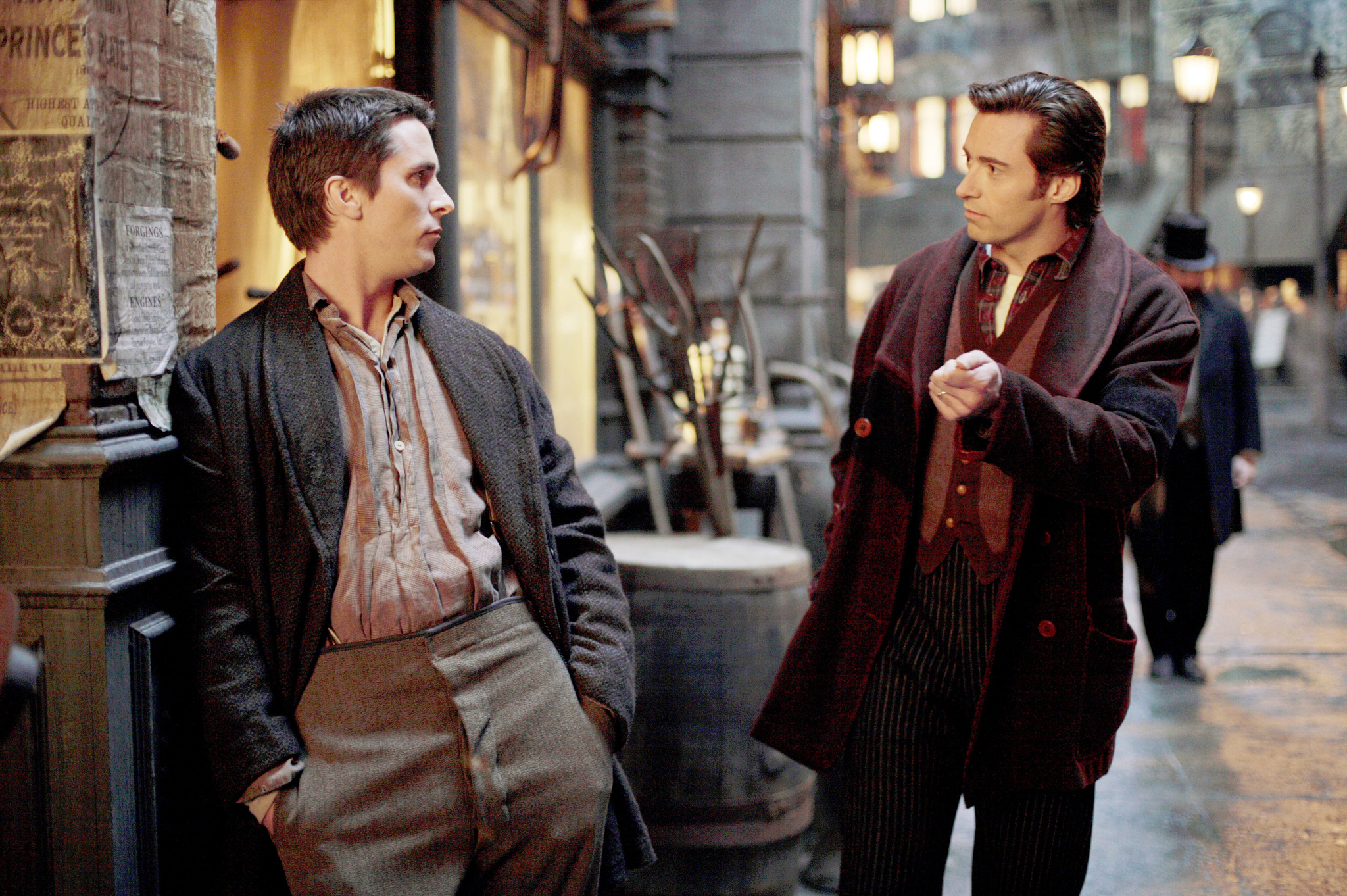 Christian Bale and Hugh Jackman in The Prestige (2006)