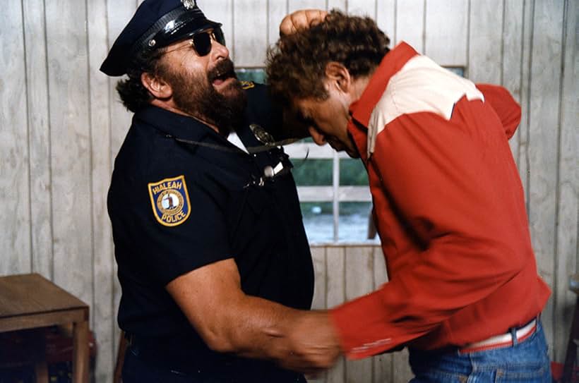 Terence Hill, Giancarlo Bastianoni, and Bud Spencer in Miami Supercops (1985)