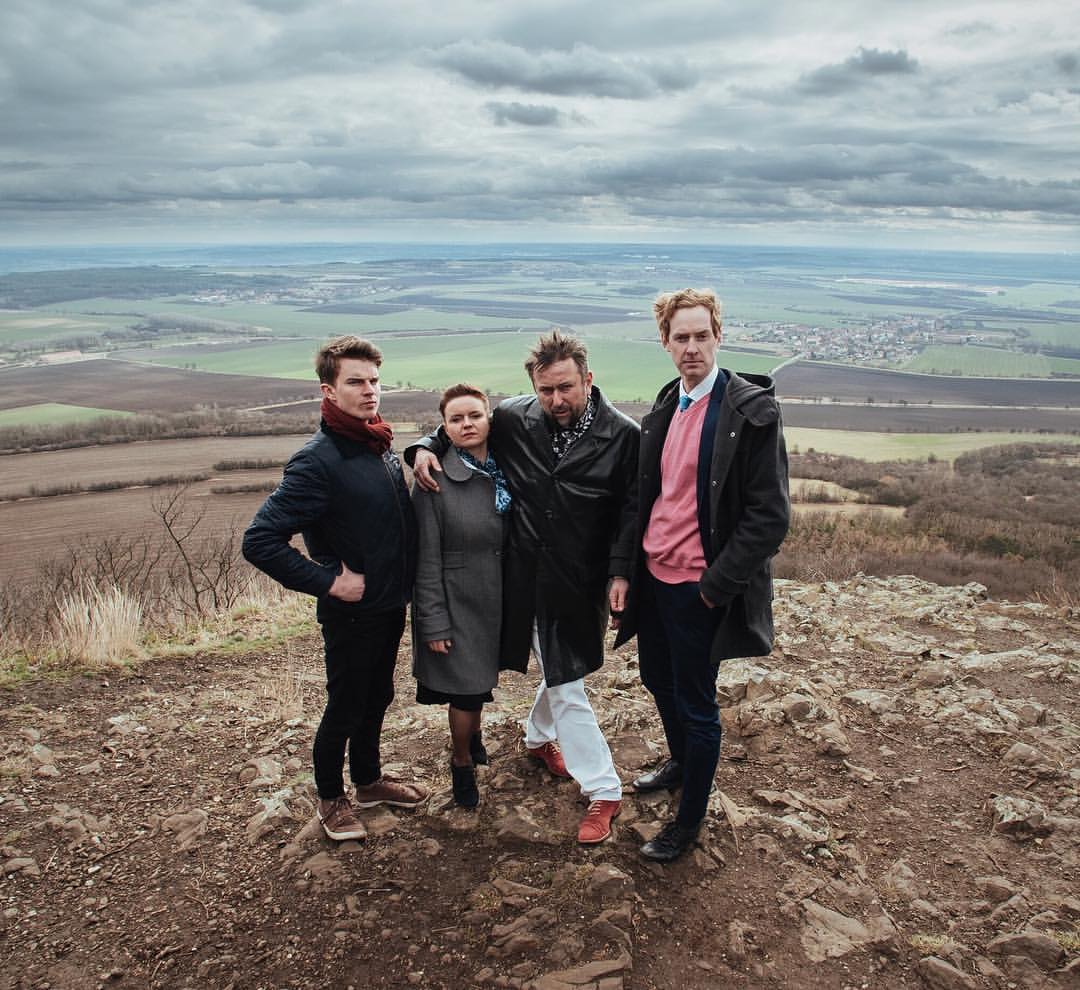 Marek Daniel, Halka Tresnáková, Michal Dalecký, and Karel Kovár in Kancelár Blaník (2014)