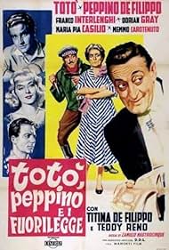 Maria Pia Casilio, Peppino De Filippo, Dorian Gray, and Totò in Totò, Peppino e i fuorilegge (1956)