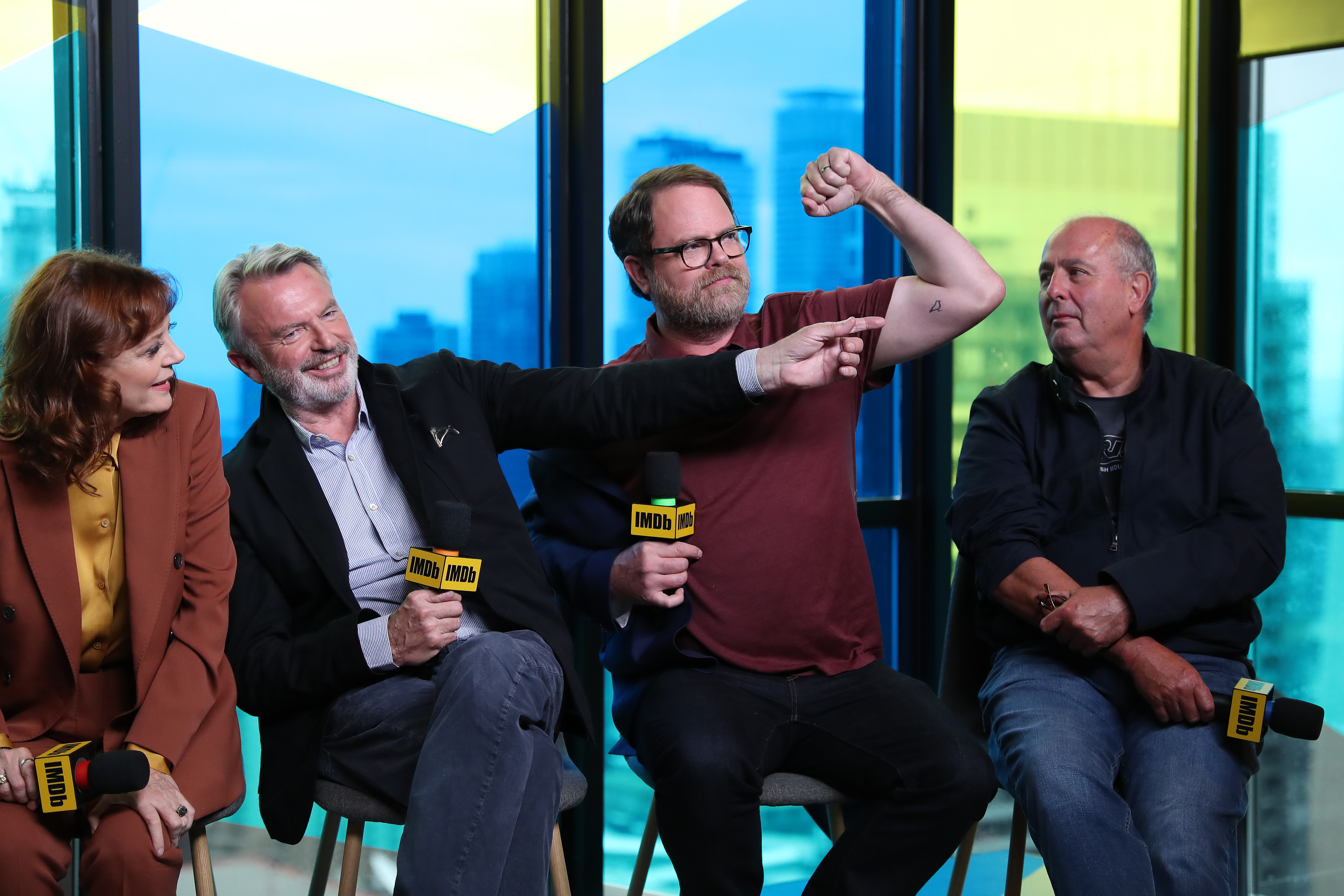 Susan Sarandon, Sam Neill, Roger Michell, and Rainn Wilson at an event for Blackbird (2019)