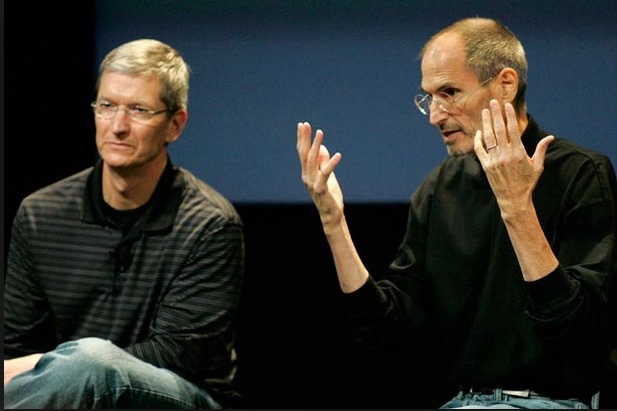 Steve Jobs and Tim Cook