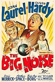 Oliver Hardy, Stan Laurel, and Doris Merrick in The Big Noise (1944)