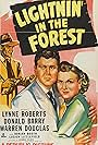 Don 'Red' Barry, Warren Douglas, and Lynne Roberts in Lightnin' in the Forest (1948)