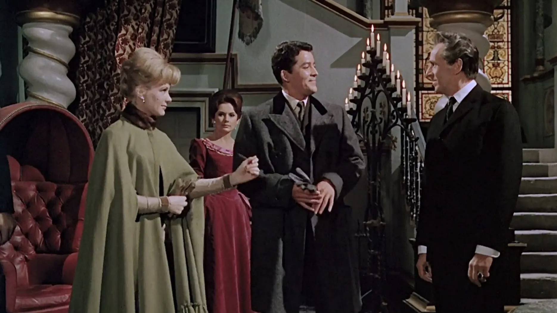 Jennifer Daniel, Edward de Souza, and Noel Willman in The Kiss of the Vampire (1963)