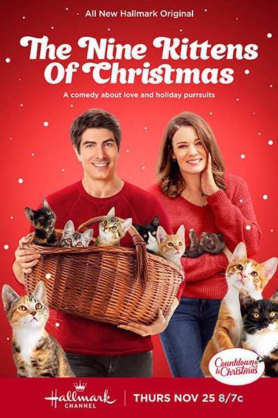 Brandon Routh and Kimberley Sustad in The Nine Kittens of Christmas (2021)