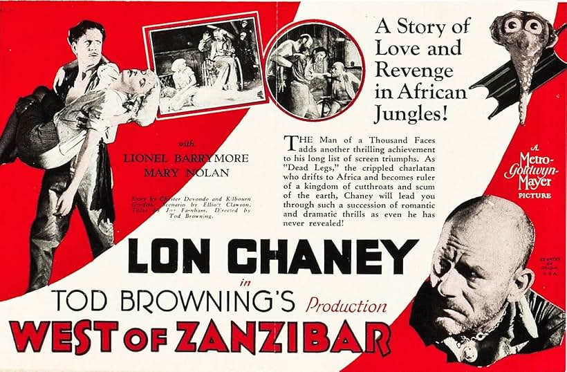 Warner Baxter, Lon Chaney, Mary Nolan, and Tiny Ward in West of Zanzibar (1928)