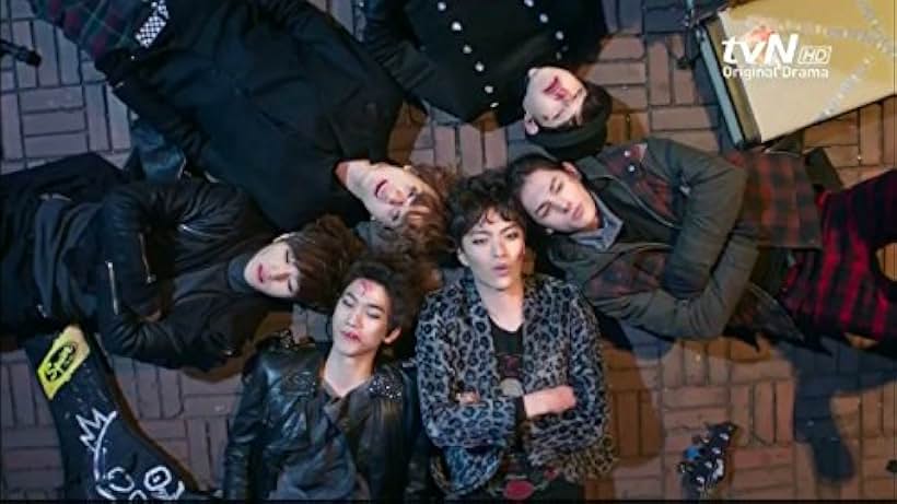 Lee Min-ki, Kim Myung-soo, Sung Jun, Hyun Jae Lee, Kim Min-Seok, and Yoo Min-Kyu in Shut Up Flower Boy Band (2012)