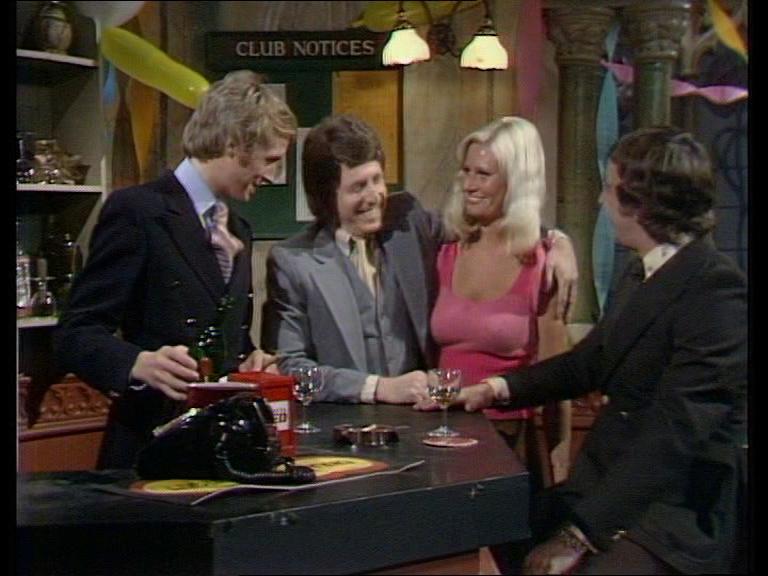 Geoffrey Davies, George Layton, Robin Nedwell, and Rachel Stewart in All Star Comedy Carnival (1973)