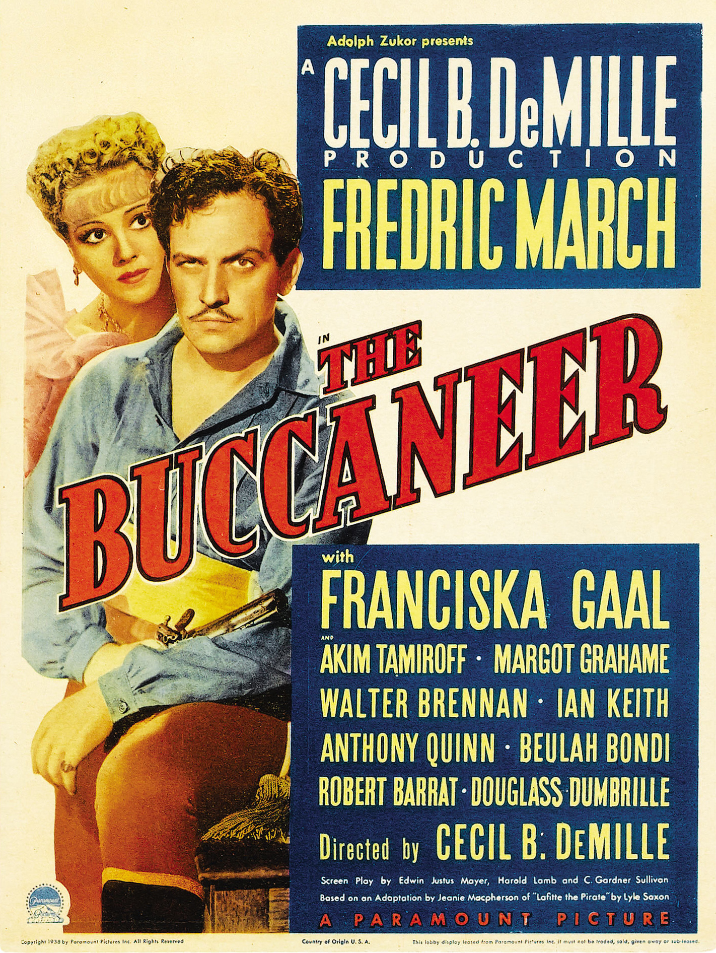 Franciska Gaal and Fredric March in The Buccaneer (1938)