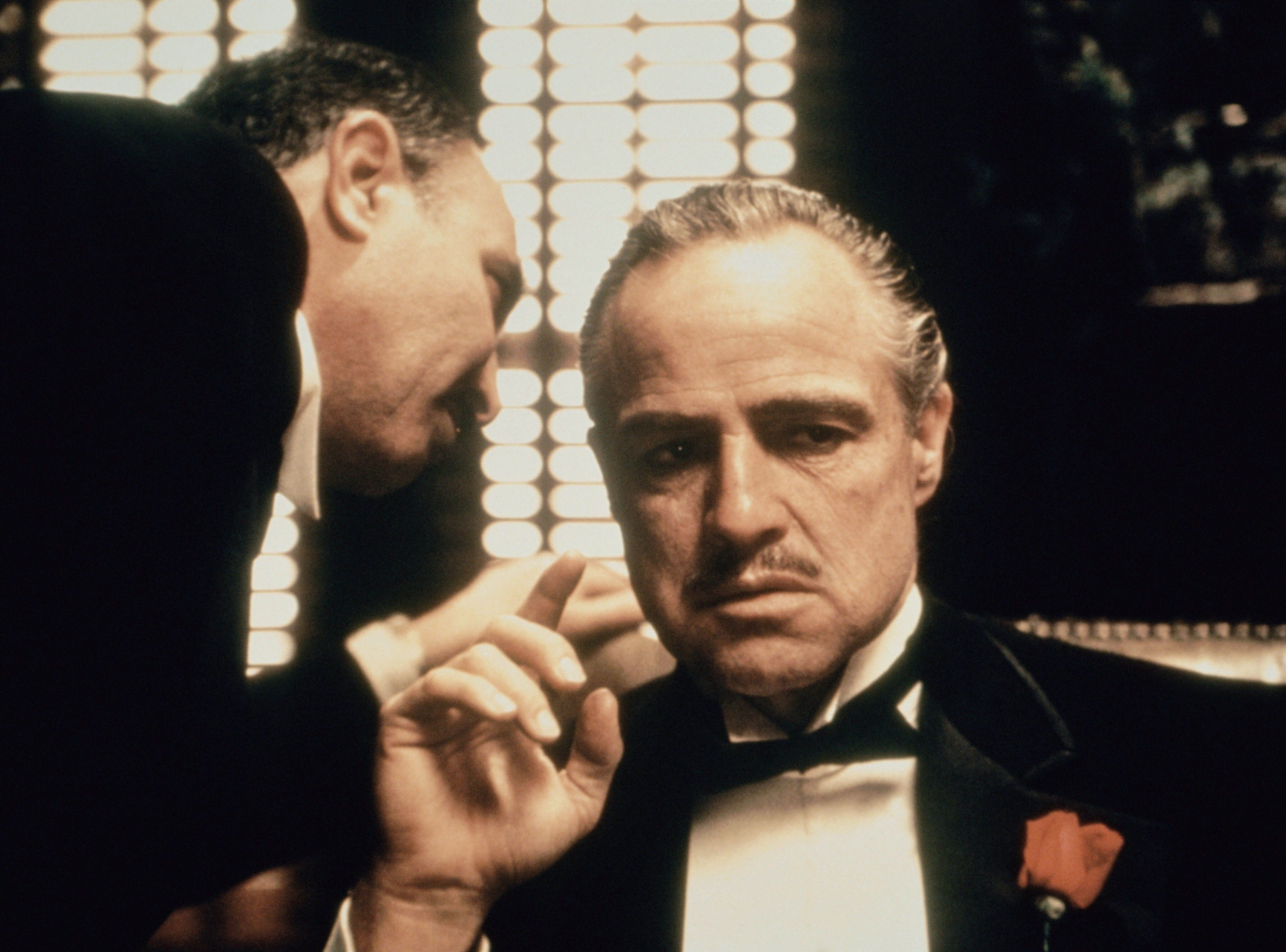 Marlon Brando and Salvatore Corsitto in The Godfather (1972)