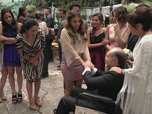 Odiseo Bichir, Rebecca Jones, Simone Victoria, Danna Paola, Claudio Roca, Fátima Molina, and Michelle Olvera in La Doña (2016)