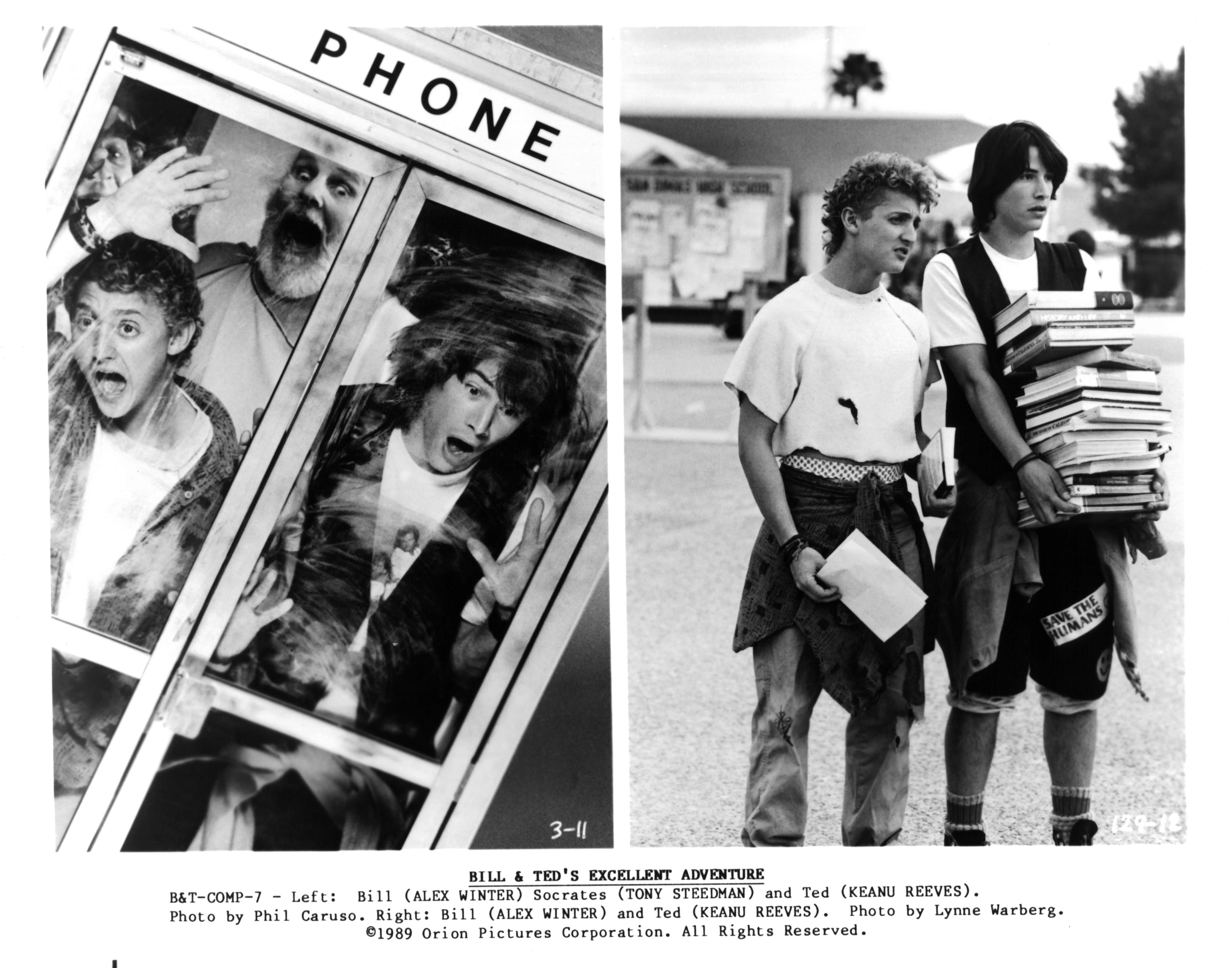 Keanu Reeves, Tony Steedman, and Alex Winter in Bill & Ted's Excellent Adventure (1989)