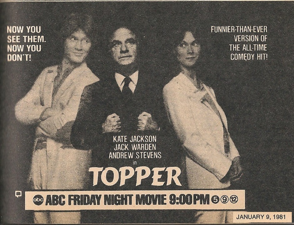 Kate Jackson, Andrew Stevens, and Jack Warden in Topper (1979)