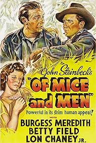 Lon Chaney Jr., Betty Field, and Burgess Meredith in Of Mice and Men (1939)