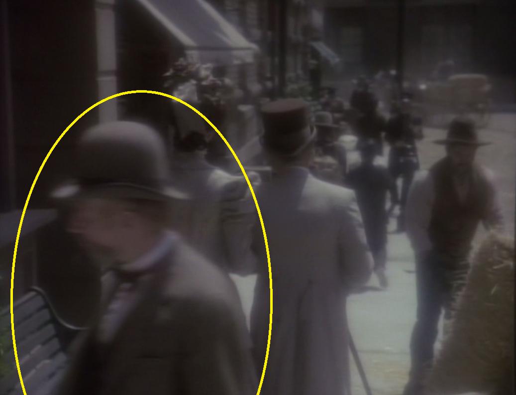 Due to a quirk of fate in visiting Paramount Studios at the right time in the summer of 1992, Malachy got the unexpected opportunity to appear for a few seconds as an uncredited extra on the Victorian streets of San Francisco in an episode of Star Trek: The Next Generation (Season 6: Episode 1: "Time's Arrow Part II").