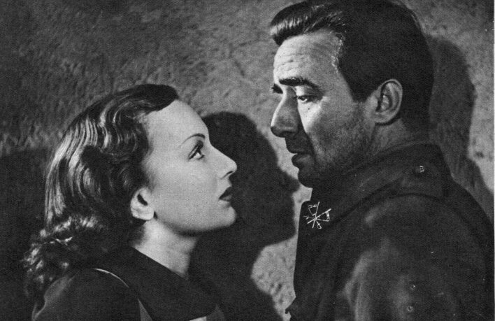 Mireille Balin and Fosco Giachetti in L'assedio dell'Alcazar (1940)