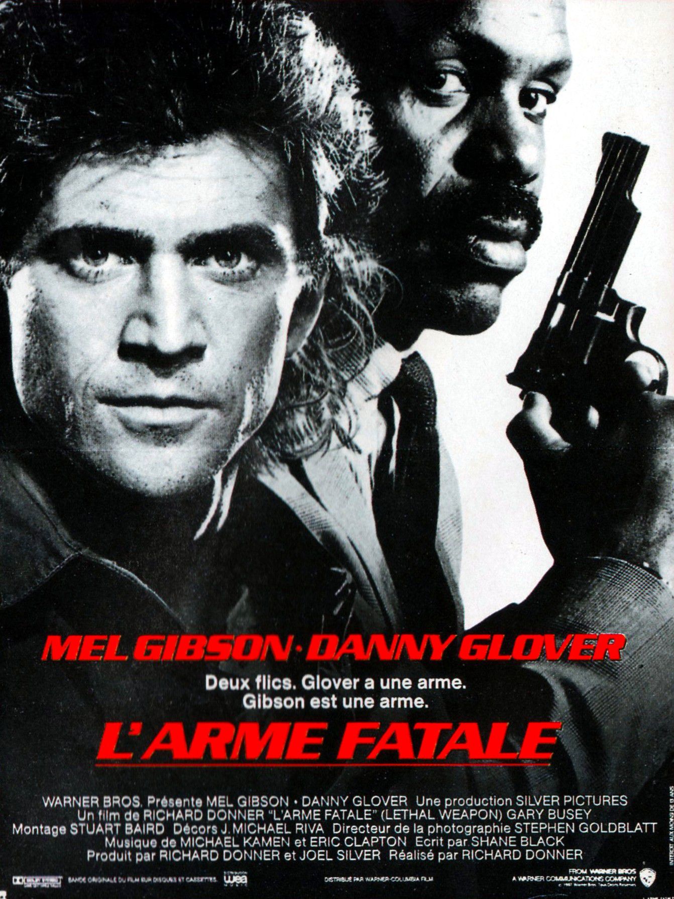 Mel Gibson and Danny Glover in Lethal Weapon (1987)