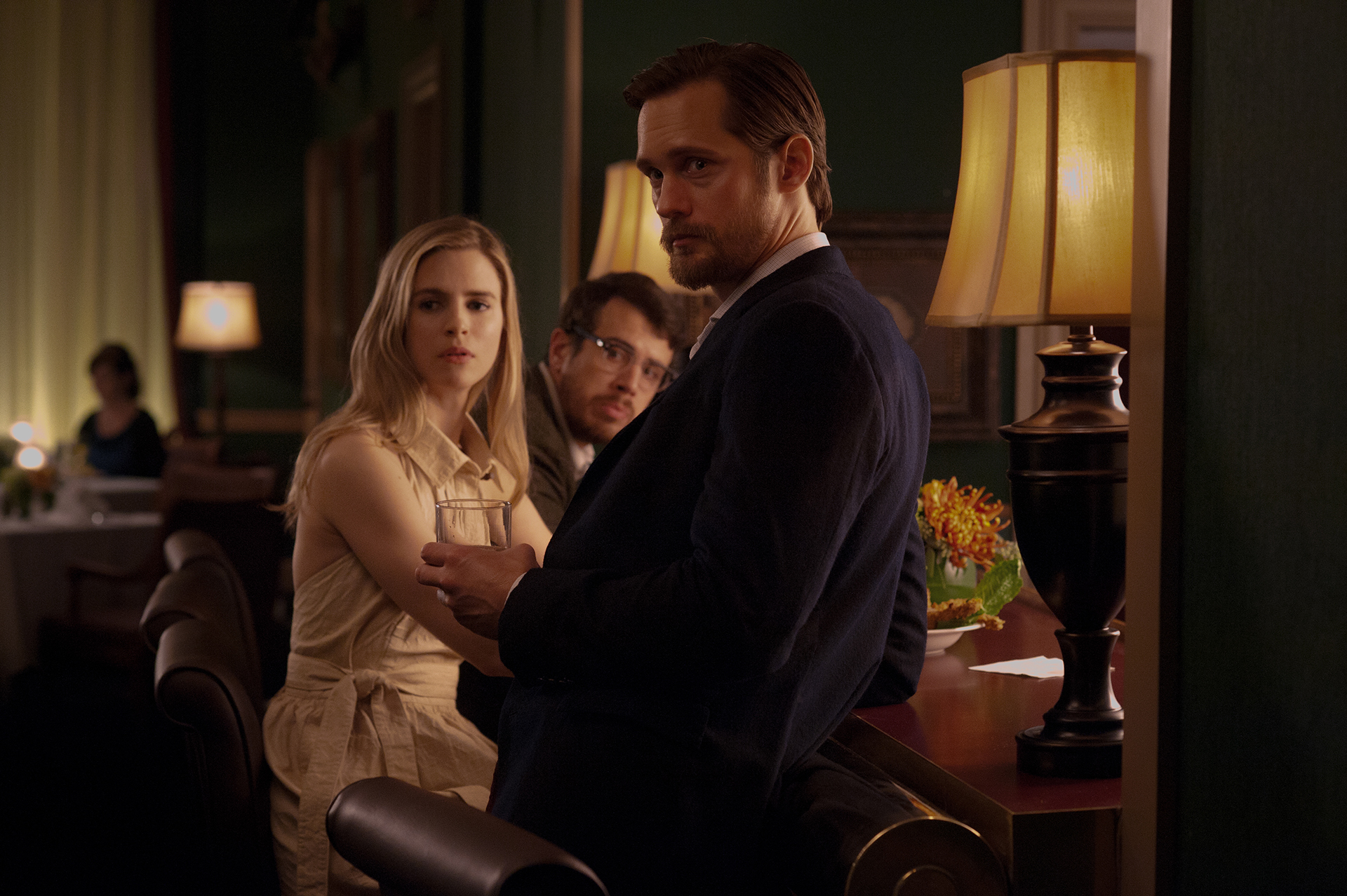 Alexander Skarsgård, Toby Kebbell, and Brit Marling in The East (2013)