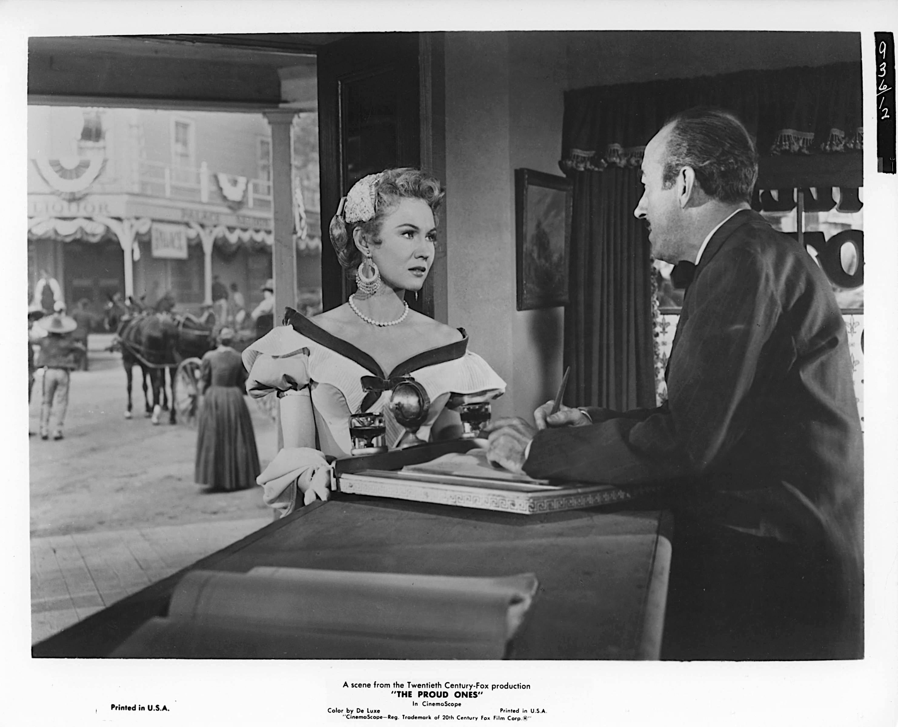 Don Brodie and Virginia Mayo in The Proud Ones (1956)