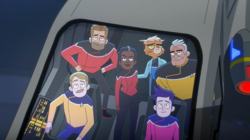 Jerry O'Connell, Dawnn Lewis, Fred Tatasciore, Gillian Vigman, and Jack Quaid in Star Trek: Lower Decks (2020)