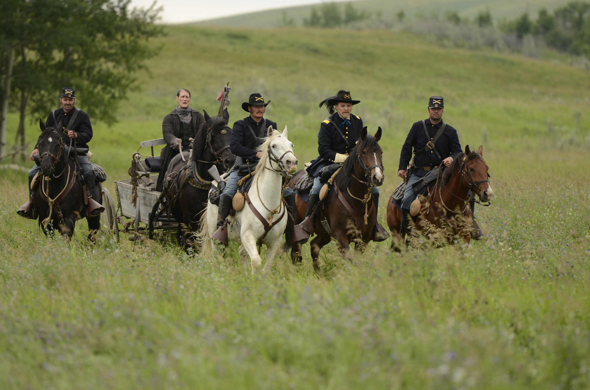 Christopher Heyerdahl and Alex Zahara in Hell on Wheels (2011)