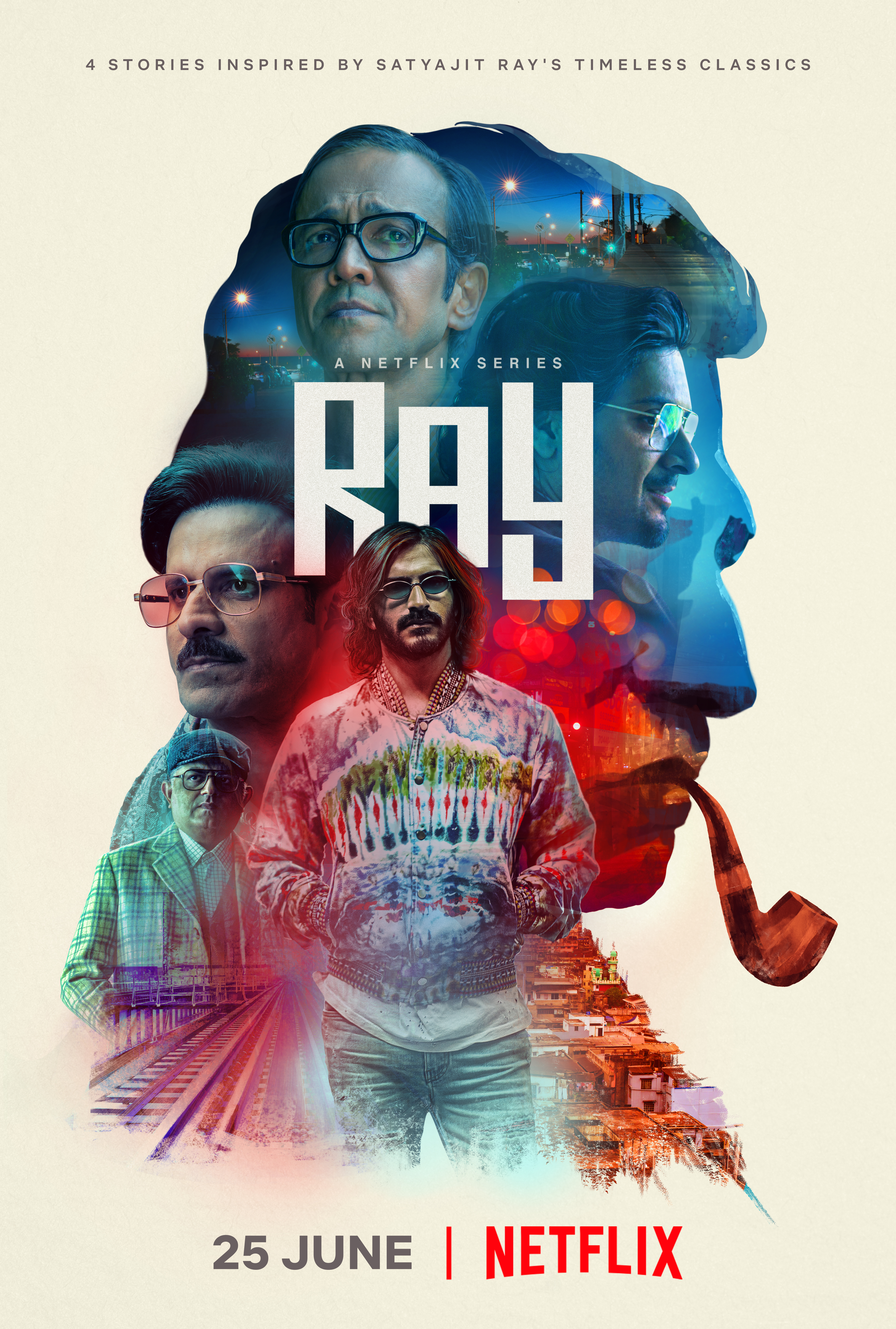 Manoj Bajpayee, Gajraj Rao, Kay Kay Menon, Ali Fazal, and Harshvardhan Kapoor in Ray (2021)