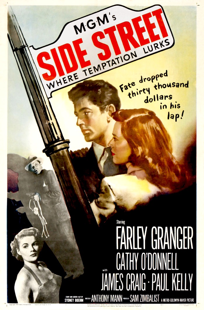 James Craig, Farley Granger, Jean Hagen, and Cathy O'Donnell in Side Street (1949)