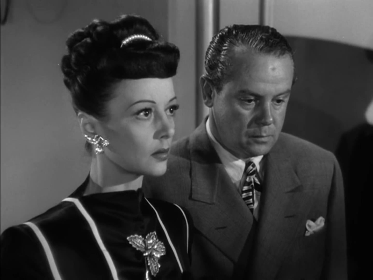 Steven Geray and Nina Vale in Cornered (1945)