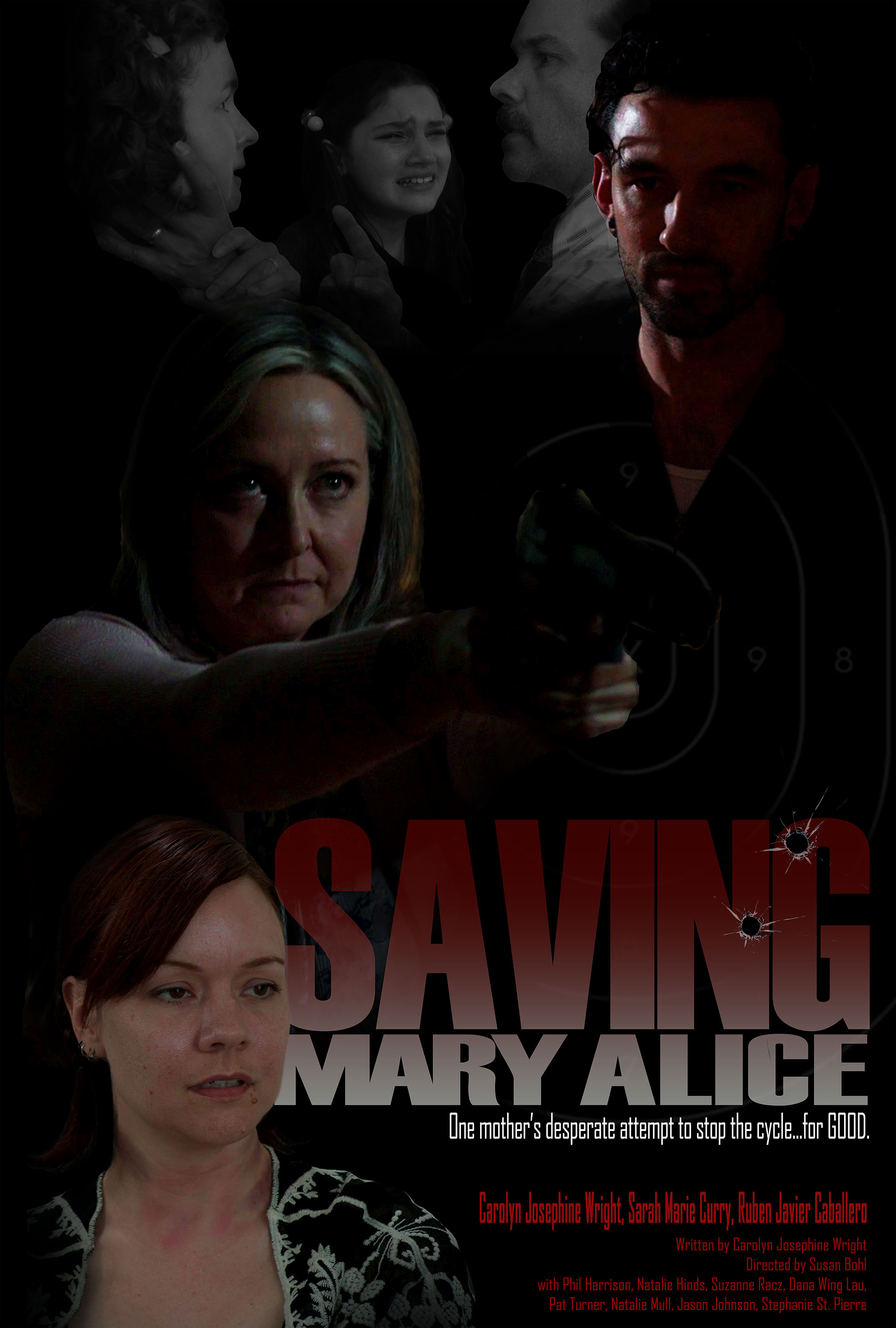 Phil Harrison, Carolyn Josephine Wright, Natalie Mull, Natalie Hinds, Sarah Marie Curry, and Ruben Javier Caballero in Saving Mary Alice (2021)