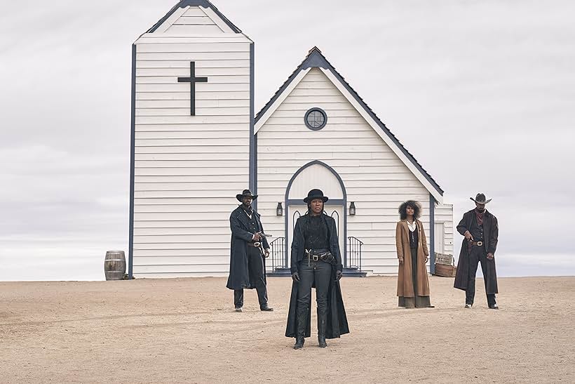 Regina King, LaKeith Stanfield, and Zazie Beetz in The Harder They Fall (2021)