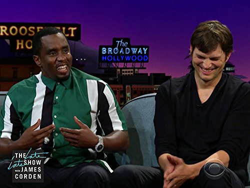 Sean 'Diddy' Combs and Ashton Kutcher in The Late Late Show with James Corden (2015)