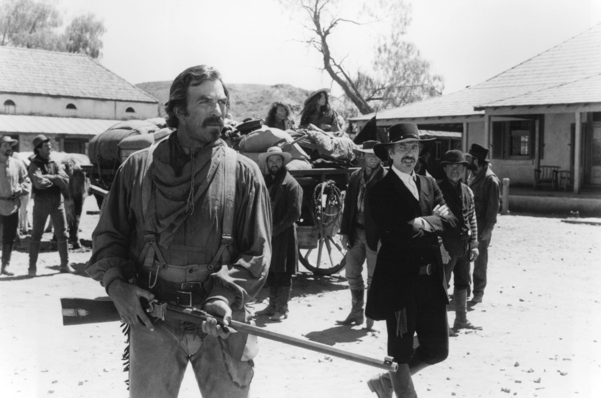 Alan Rickman and Tom Selleck in Quigley Down Under (1990)