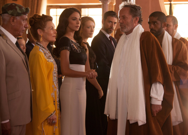 Alice Krige, Mohammad Bakri, Jennifer Finnigan, Alexander Karim, Adam Rayner, and Moran Atias in Tyrant (2014)