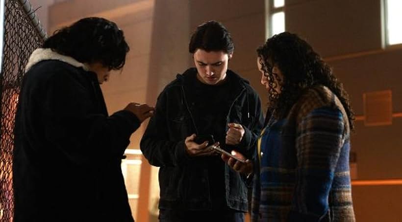 Spencer Macpherson, Kiara Pichardo, and Kristian Ventura in School Spirits (2023)