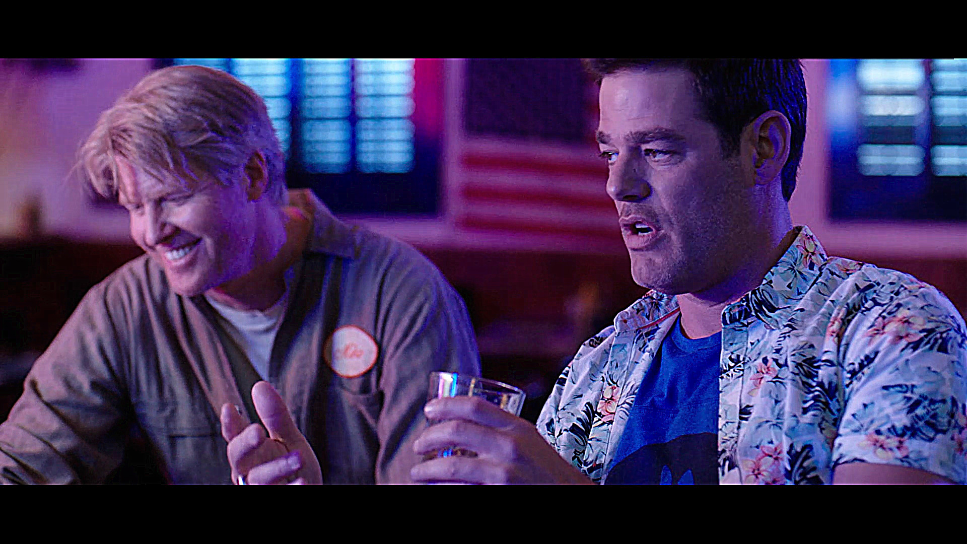 Gary Hershberger in a scene with Ivan Sergei on the set of Magic Max.