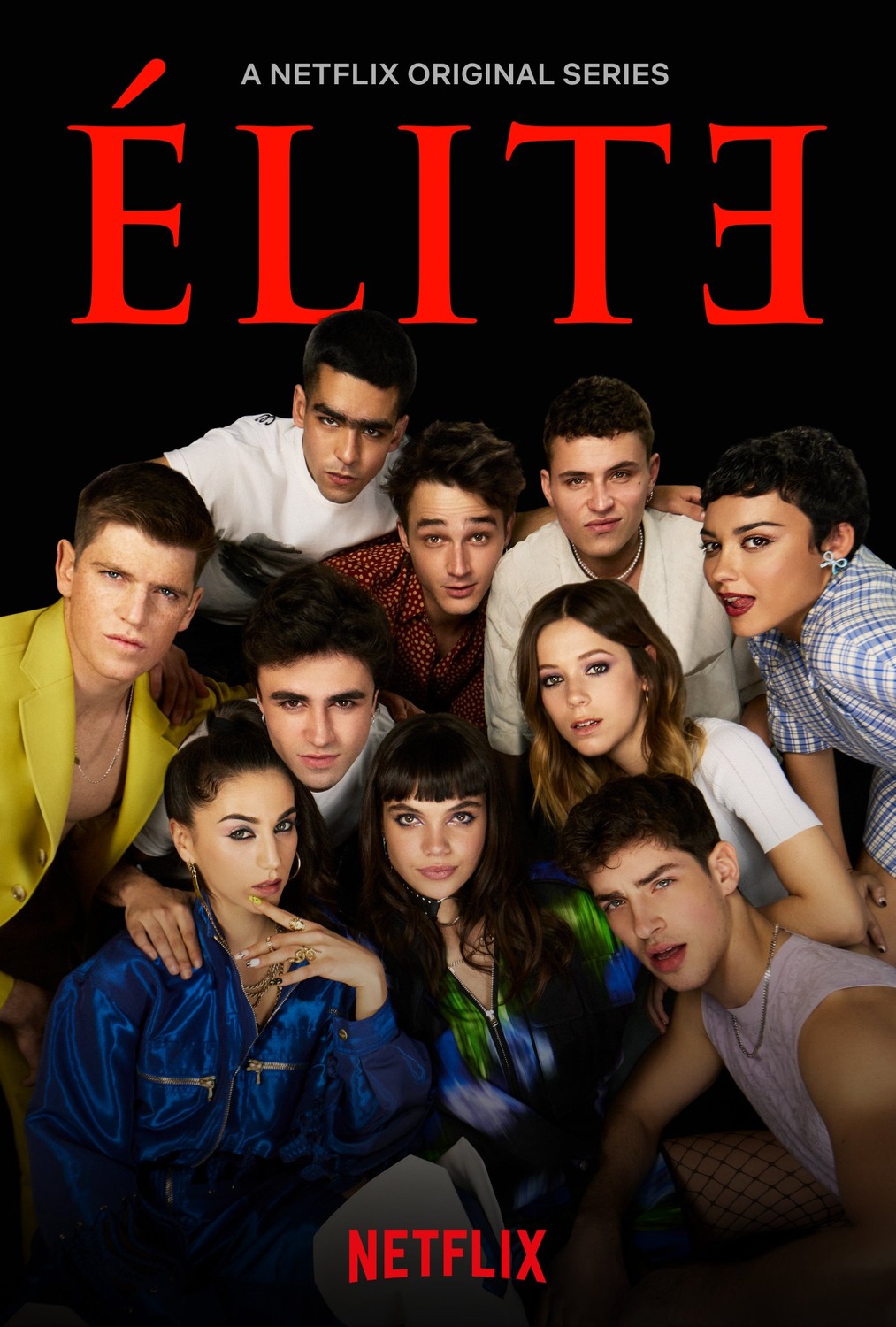 Claudia Salas, Arón Piper, Manu Ríos, Georgina Amorós, Carla Díaz, Miguel Bernardeau, Itzan Escamilla, Martina Cariddi, Omar Ayuso, and Pol Granch in Elite (2018)