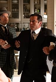 Yannick Bisson, Daniel Maslany, Jonny Harris, and Shanice Banton in Murdoch Mysteries (2008)